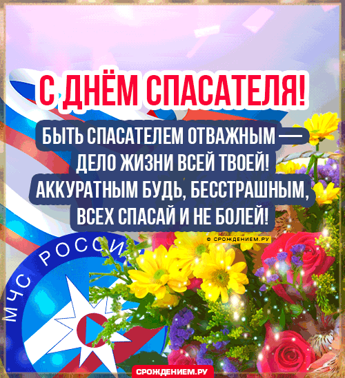 С Днём спасателя в России!
Пусть на всё найдутся силы,
И везение не подводит,
И добро само приходит.