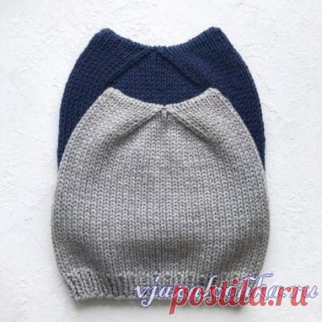 Кото-шапка спицами