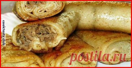 Ингредиенты: Мясо – 0,5 кг Сметана – 4-5 стол. ложки Яйца – 2 шт. Мука – 150 гр. Молоко – 1 стакан Соль – по вкусу Лук – 2 шт. Смалец – 2 стол. ложки Приготовление: Отваренное мясо пропускаем через мясорубку. Добавить 2 столовые ложки сметаны, половину бульона, в котором варилось мясо, и тушить до […]