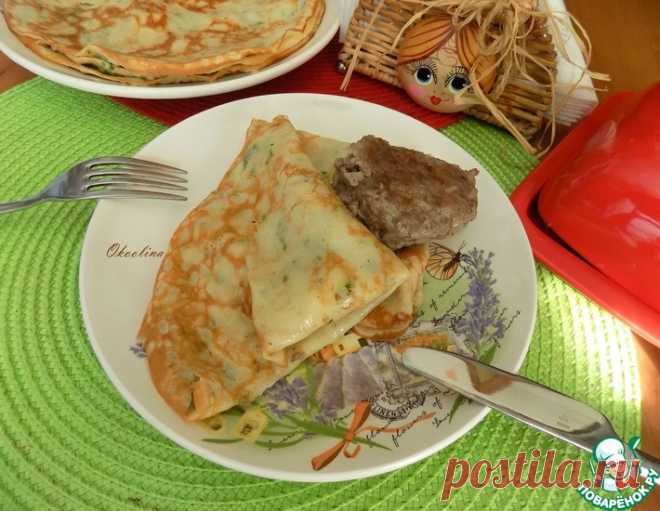 Луково-геркулесовые блины – кулинарный рецепт