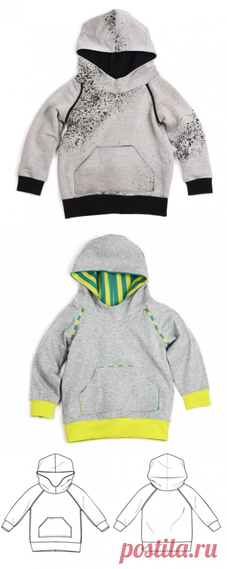 hooded raglan sweatshirt pattern : 067 - Brindille & Twig