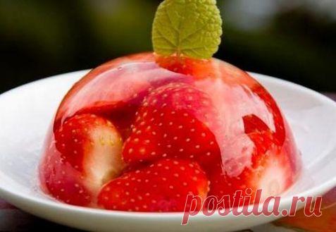 Желе из клубники | Десерты | Рецепты | Online.ua