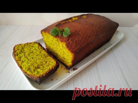 Вкуснейший лимонный кекс с маком и так просто готовится!