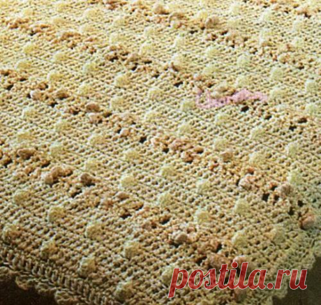 Уютный плед крючком - Описание вязания, схемы вязания крючком и спицами | Узорчик.ру