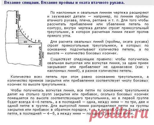КАК ВЯЗАТЬ ПРОЙМУ И ОКАТ РУКАВА СПИЦАМИ