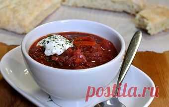 Борщ с фасолью и грибами / Борщ / TVCook: пошаговые рецепты c фото