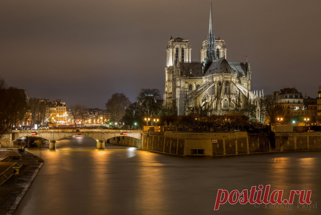 Notre Dame at Night by Timothy Floyd / 500px