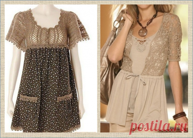 Вязание с тканью - самые красивые летние модели | МНЕ ИНТЕРЕСНО | Яндекс Дзен