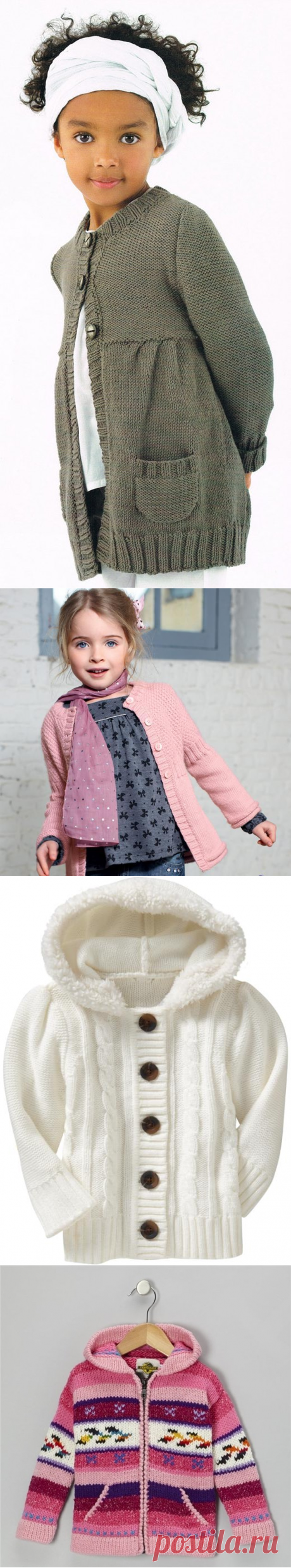 Вязания детского кардигана листьями и косой. ﻿ Вязание кардигана спицами для девочки по схеме и фото МК