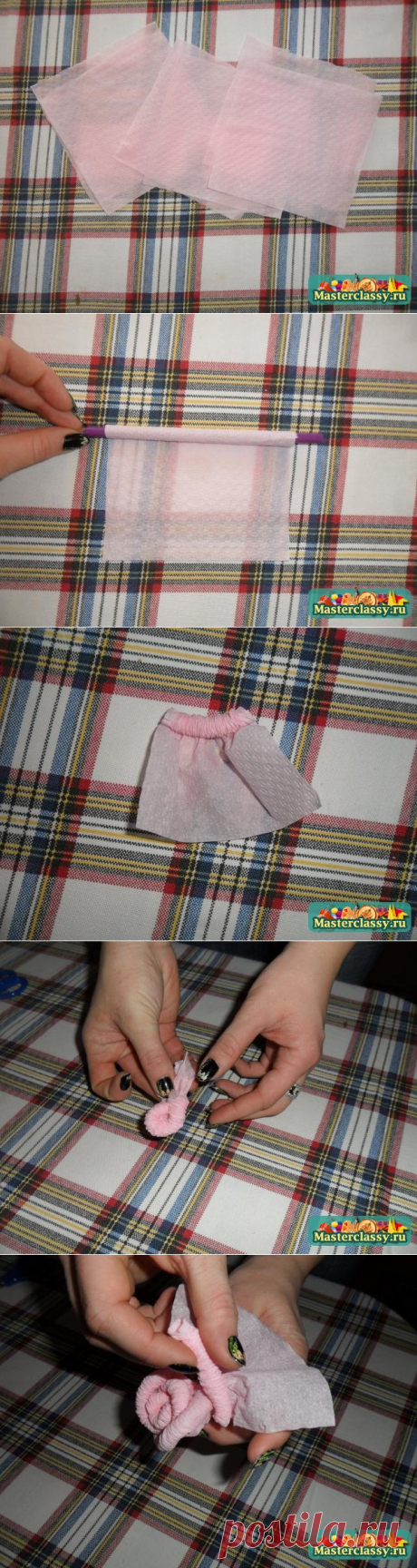Как сделать розу из салфетки Мастер класс