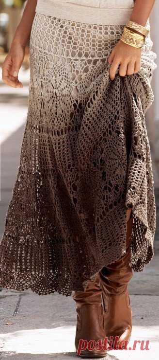 Длинные юбки вязанные крючком : boho_area