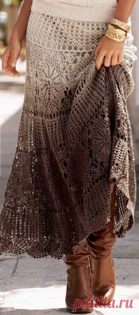 Длинные юбки вязанные крючком : boho_area
