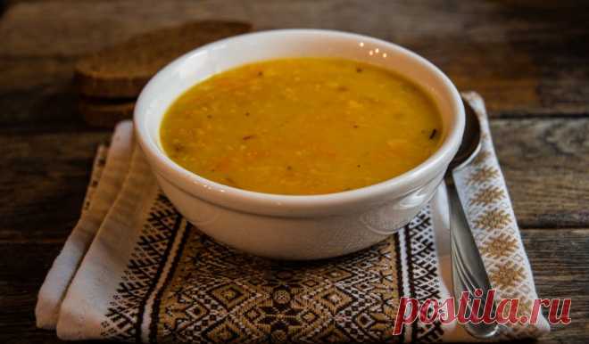 Гороховый суп с грибами и сыром