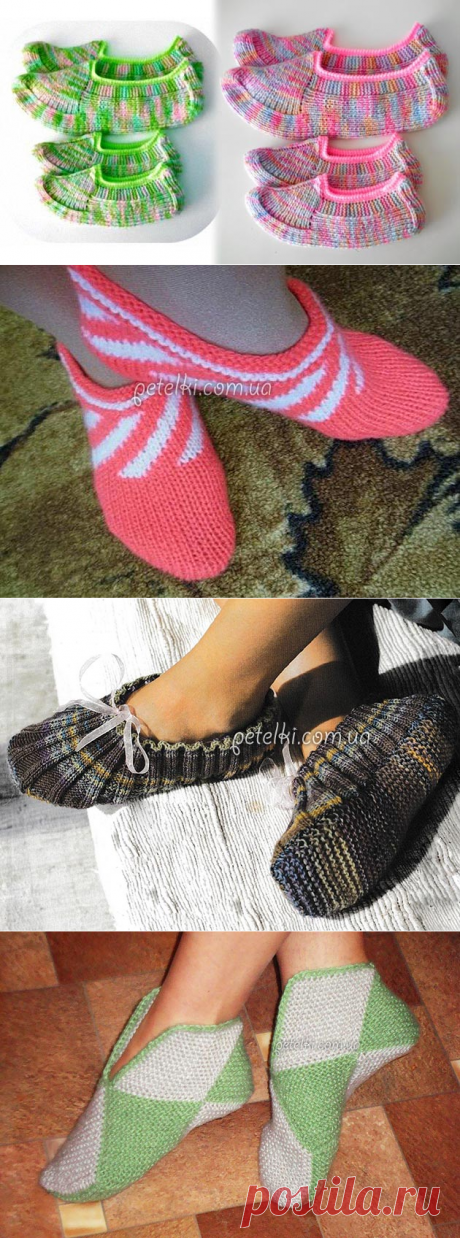 Вязаная обувь для ваших ножек с подробным описанием и схемами