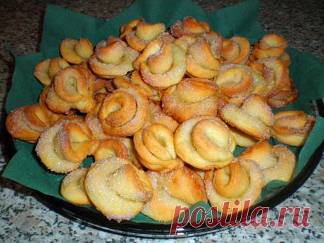 Печенье "Творожные розочки".