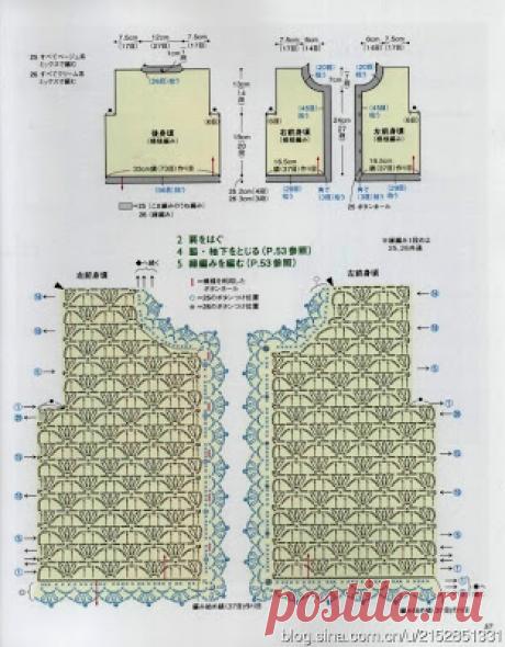 Вязание Вязание - Графика: кардиган для ребенка