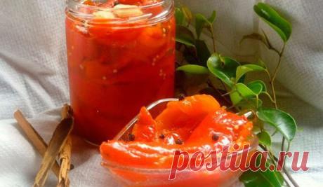 Красный перец в маринаде на зиму