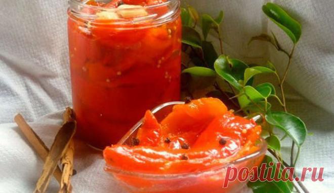 Красный перец в маринаде на зиму