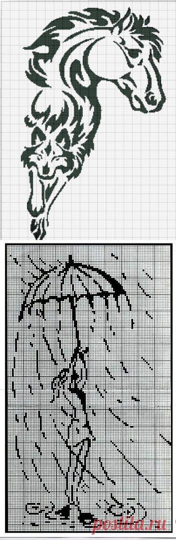 Вышивка монохром | Подружки