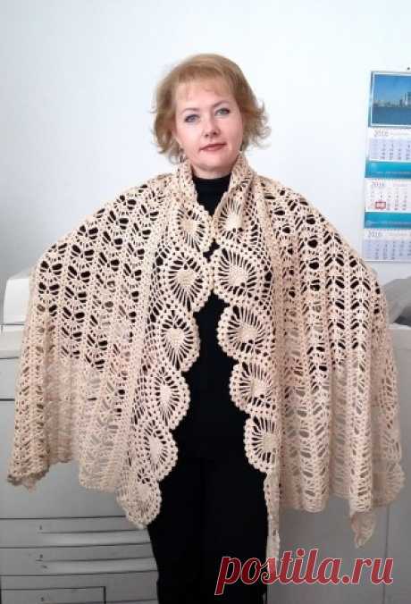Палантин крючком