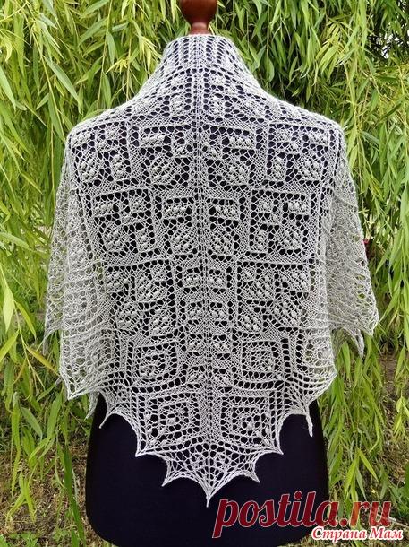 МК по вязанию спицами ажурной шали Аюми - Страна Мам