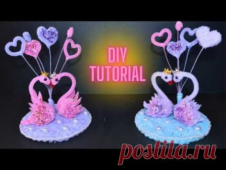 FREE TUTORIAL | How to make swan with pipe cleaners | DIY beautiful gift ideas