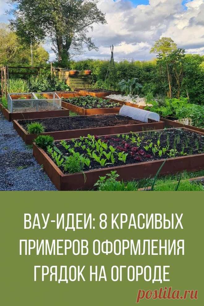 Вау-идеи: 8 красивых примеров оформления грядок на огороде | Огород, Озеленение, Дизайн озеленение