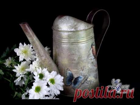 Decoupage Tutorial - Watering Can - DIY Tutorial
