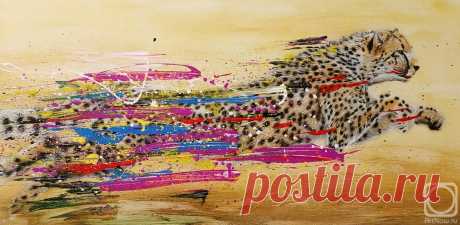 «Гепард» картина Литвинова Андрея (холст, акрил) — купить на ArtNow.ru