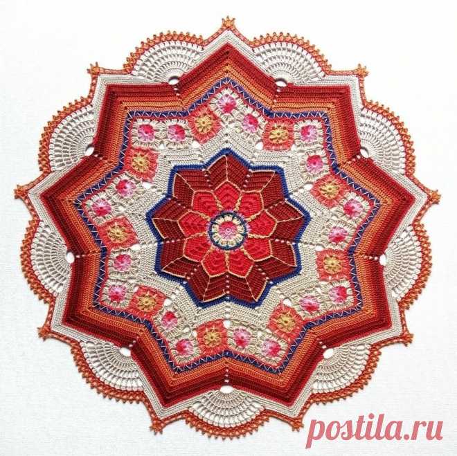 Салфетка (коврик) схема и описание