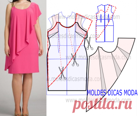 vestido duplo- Moldes Moda por Medida