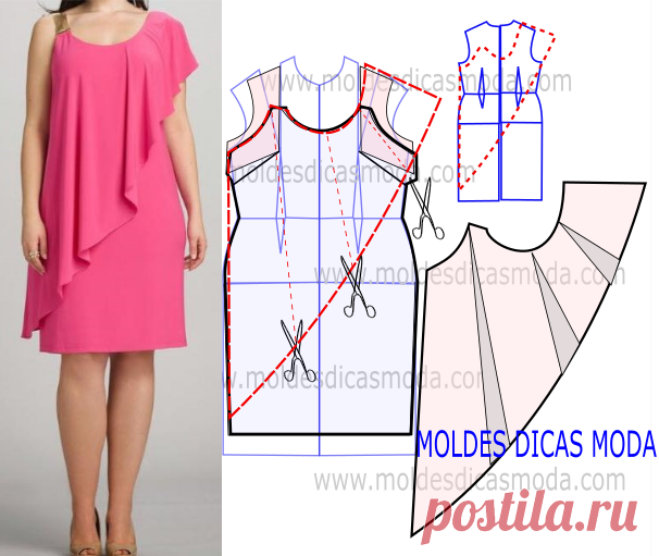 vestido duplo- Moldes Moda por Medida