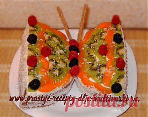 Чудесный торт «Бабочка» на праздник! | Простые рецепты для мультиварки