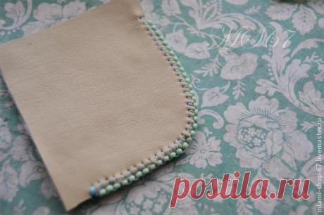 Край изделия c бисером