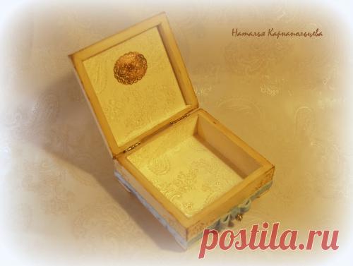 Обивка внутренней части шкатулки тонкими тканями - Ярмарка Мастеров - ручная работа, handmade