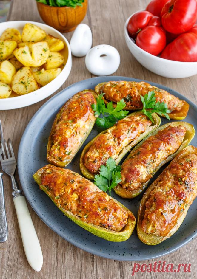 Фаршированные кабачки терияки