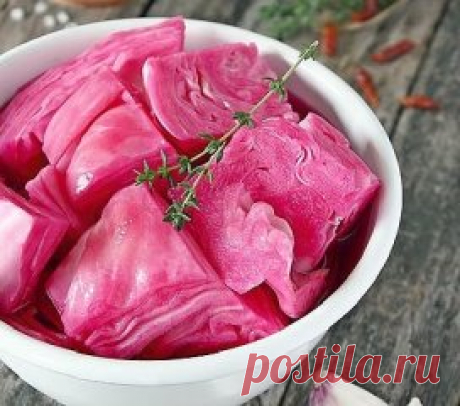 Маринованная капуста с свеклой