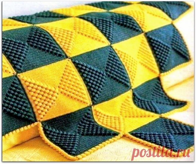 Классных пледов много не бывает! Интересные варианты крючком | Paradosik_Handmade Пульс Mail.ru 5 пледов крючком, с описанием и схемами вязания.