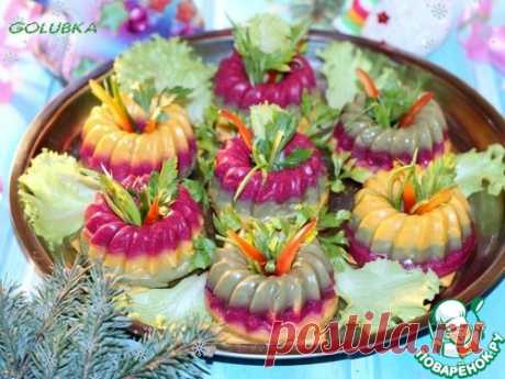 Фуршетная желатиновая закуска "Шуба"