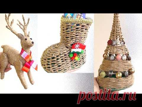 МНОГО поделок из ДЖУТА своими руками - YouTube