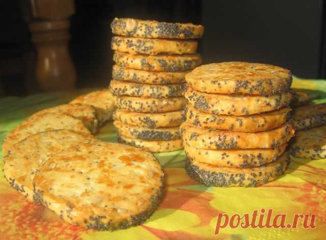 Соленое печенье с сыром и семечками,вкусно, оторваться невозможно !!! - Простые рецепты Овкусе.ру