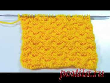 Плотный узор спицами Плетенка 💛Knitting patterns