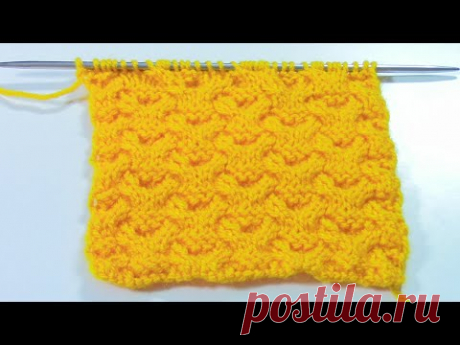 Плотный узор спицами Плетенка 💛Knitting patterns