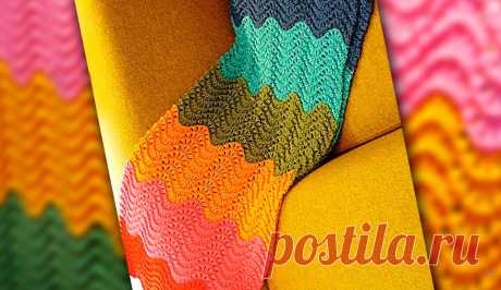 Радужный  плед | Loveknitting.ru