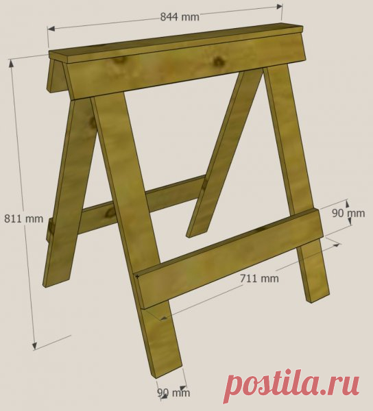 Складные столярные козлы из фанеры