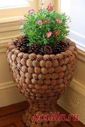 Ваза из шишек!