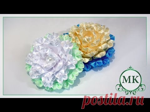 Резинки для волос.  Канзаши.  МК. /  DIY.  Kanzashi.  Scrunchy.