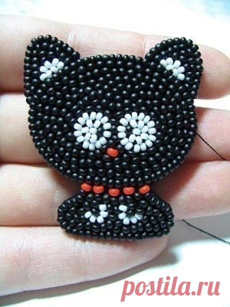 Котенок из бисера