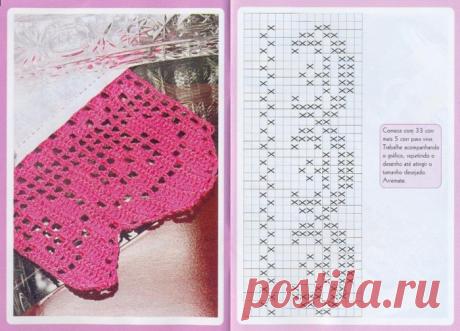 Красивые бордюры крючком. Схемы