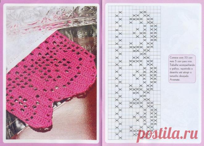 Красивые бордюры крючком. Схемы